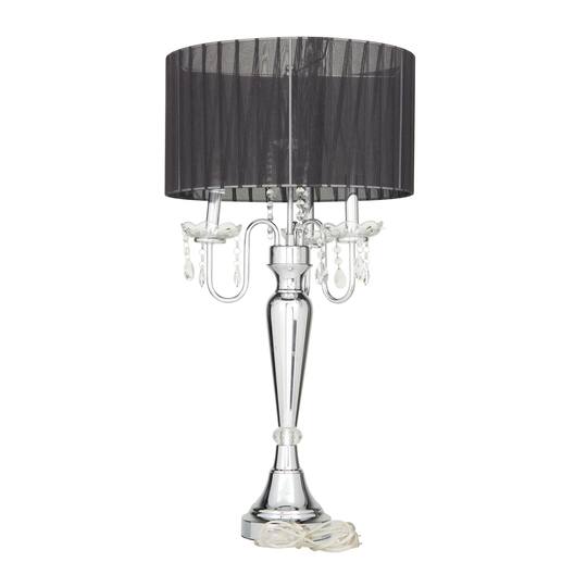 Silver Metal Table Lamp 16" x 16" x 31"